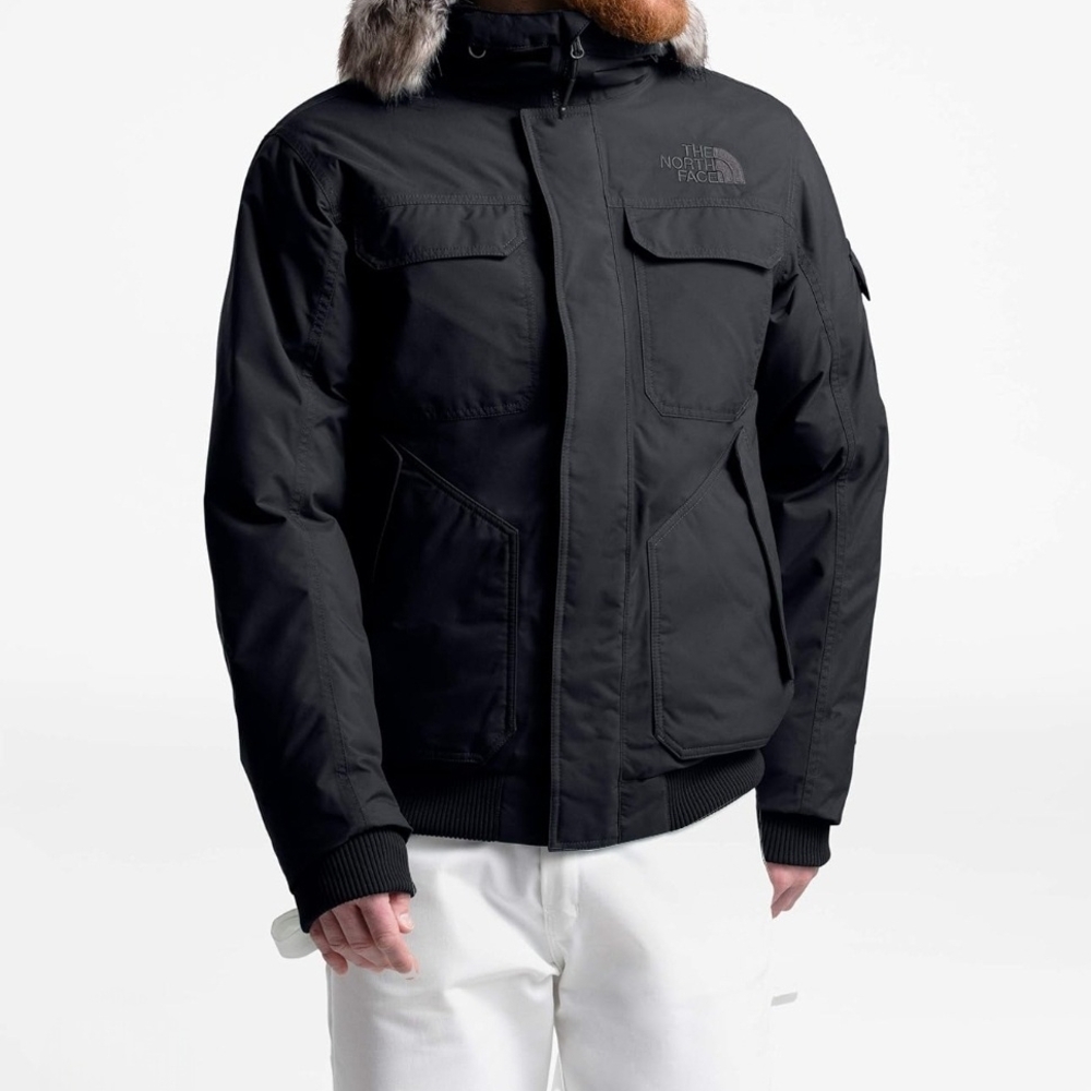 The North Face Black Jacket with Fur Trim/face Mask. Worn Twice.